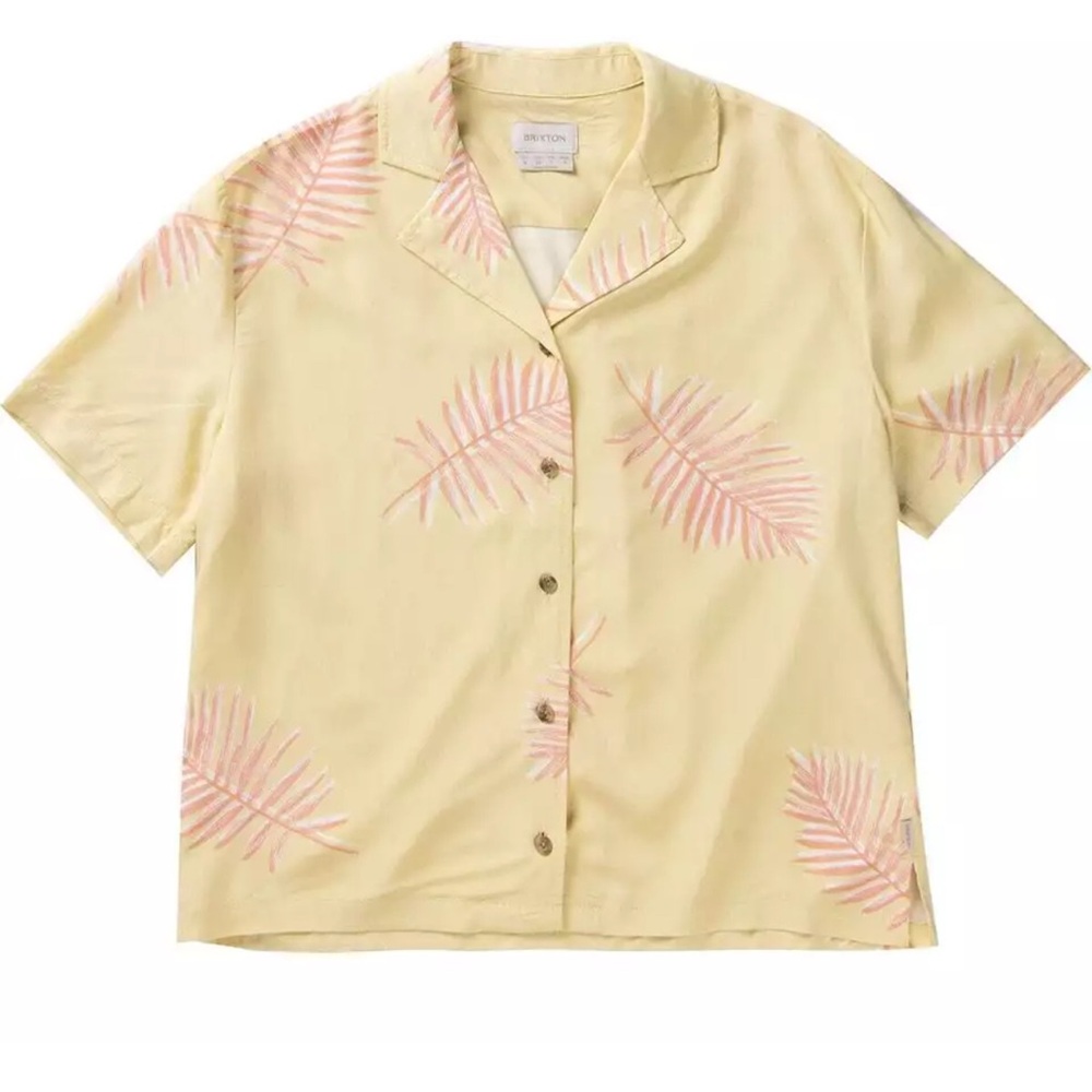 Brixton Bunker Paradise Button Up Shirt. Allover print.SIZE M NWT